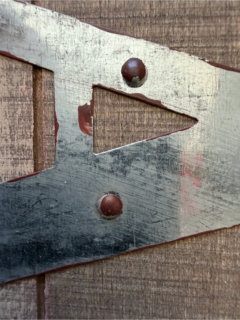 Rustic 'EASTER' Wall Sign in Distressed tan, silver , brown red and brown
